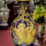 Bảo bình dát vàng men lam
