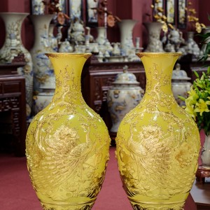 Bảo bình dát vàng men vàng