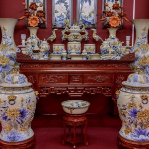 Bộ đồ thờ men rạn tiêu chuẩn