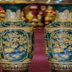 Lọ Lộc bình họa tiết tứ cảnh
