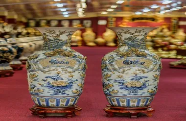 Lọ lộc bình men rạn tiêu chuẩn Phúc Đức kênh bong