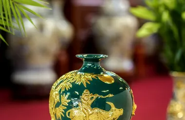 Bình bóng tích lộc dát vàng